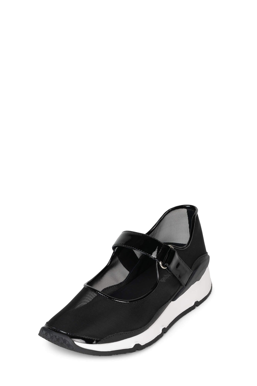 KICKS-MSH Jeffrey Campbell Sneakers Black Mesh Black Patent