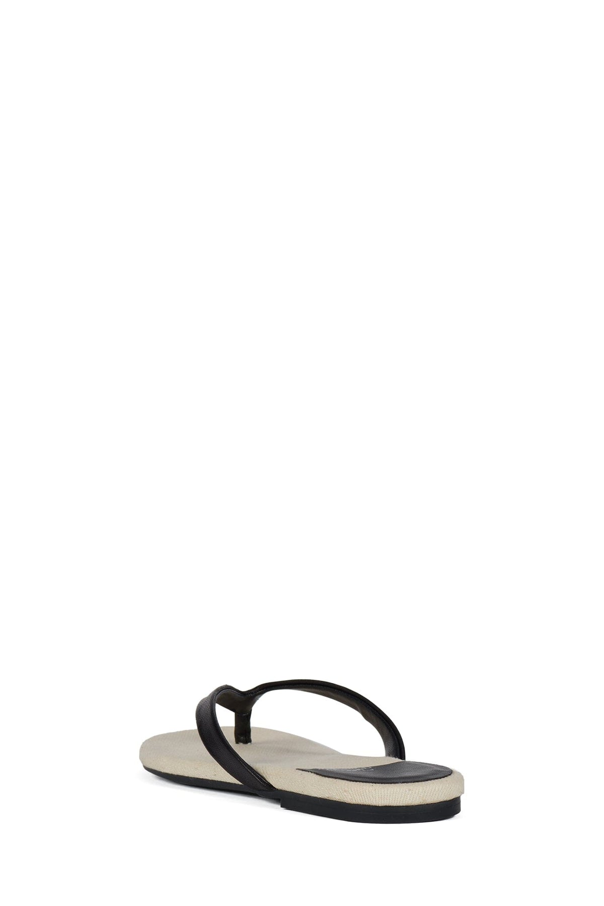KIERRA Jeffrey Campbell Thong Sandal Black Cream Combo