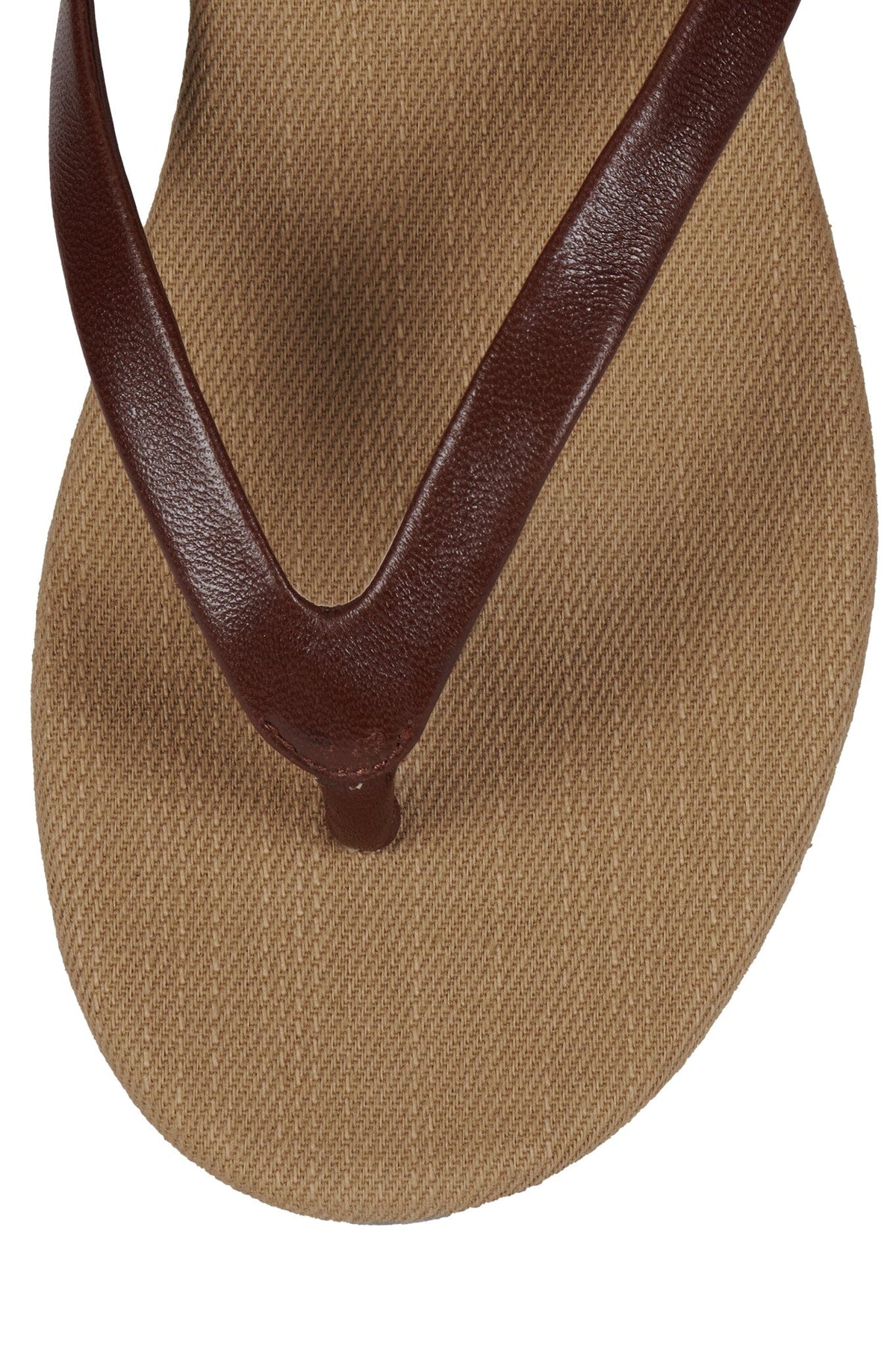 KIERRA Jeffrey Campbell Thong Sandal Brown Tan Combo