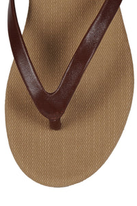 KIERRA Jeffrey Campbell Thong Sandal Brown Tan Combo