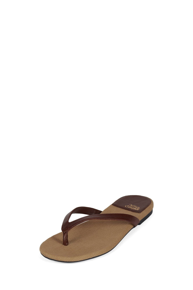 KIERRA Jeffrey Campbell Thong Sandal Brown Tan Combo
_hover