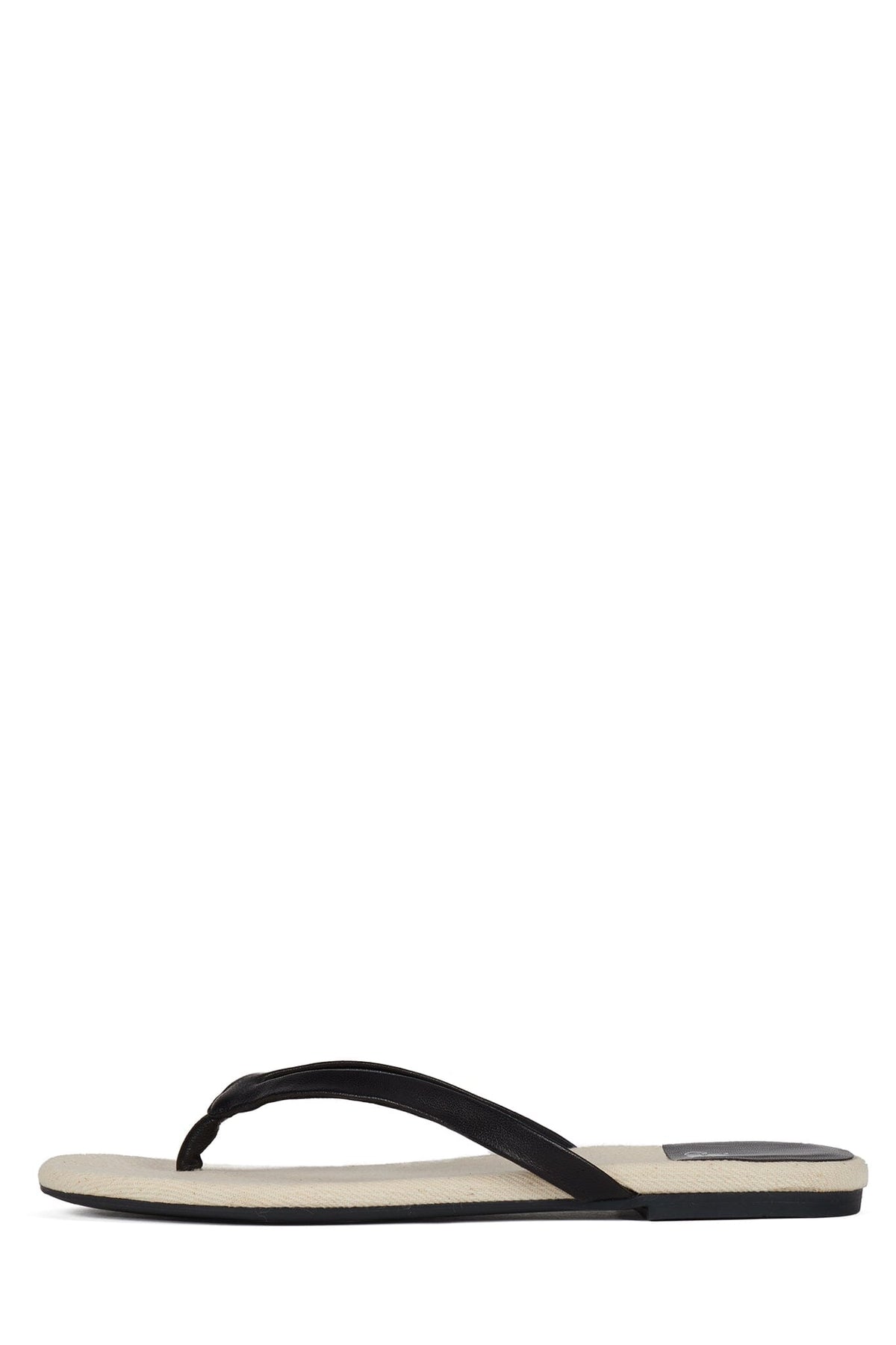 KIERRA Jeffrey Campbell Thong Sandal Black Cream Combo