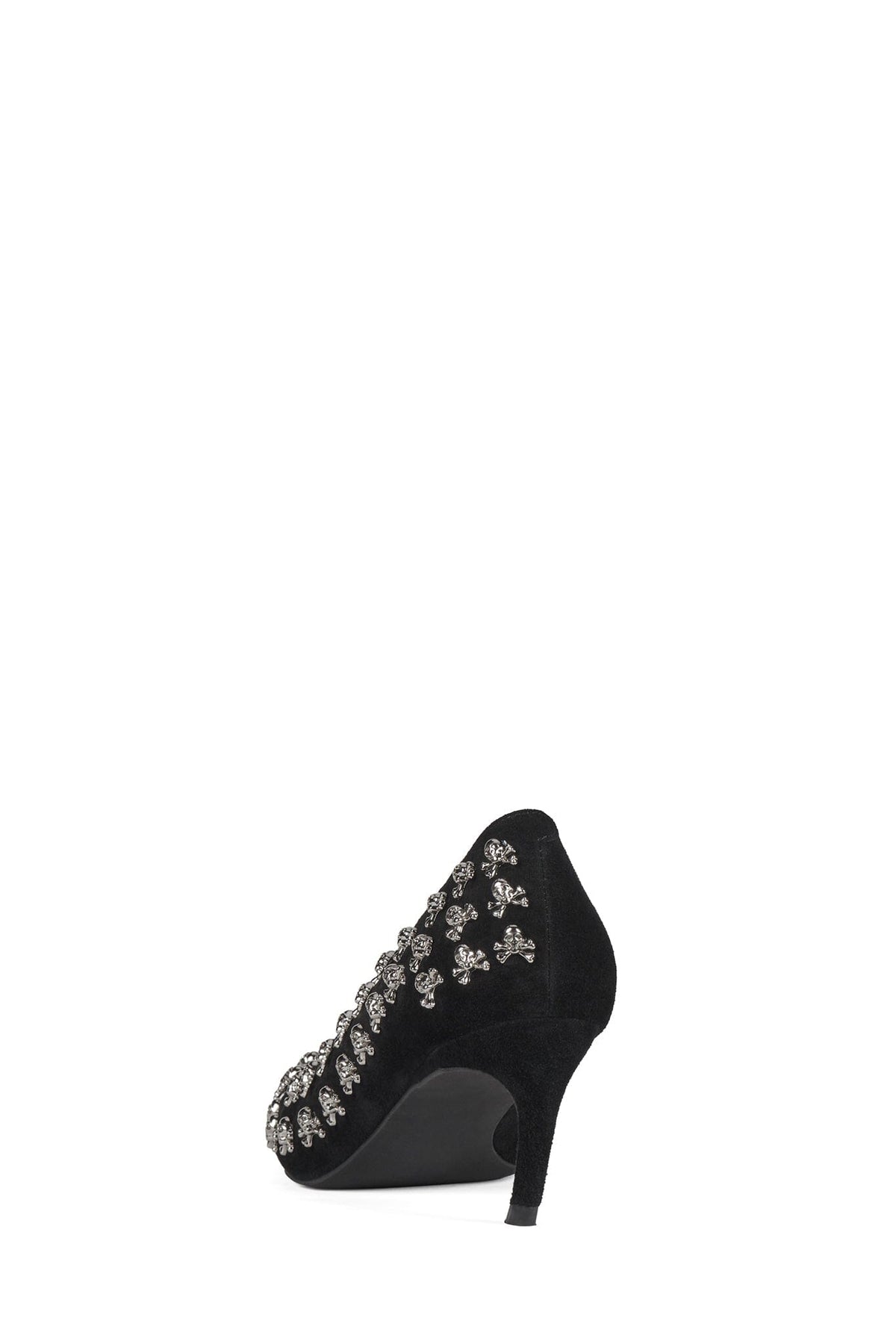 KISS-OFF Heeled Mule Black Suede Pewter