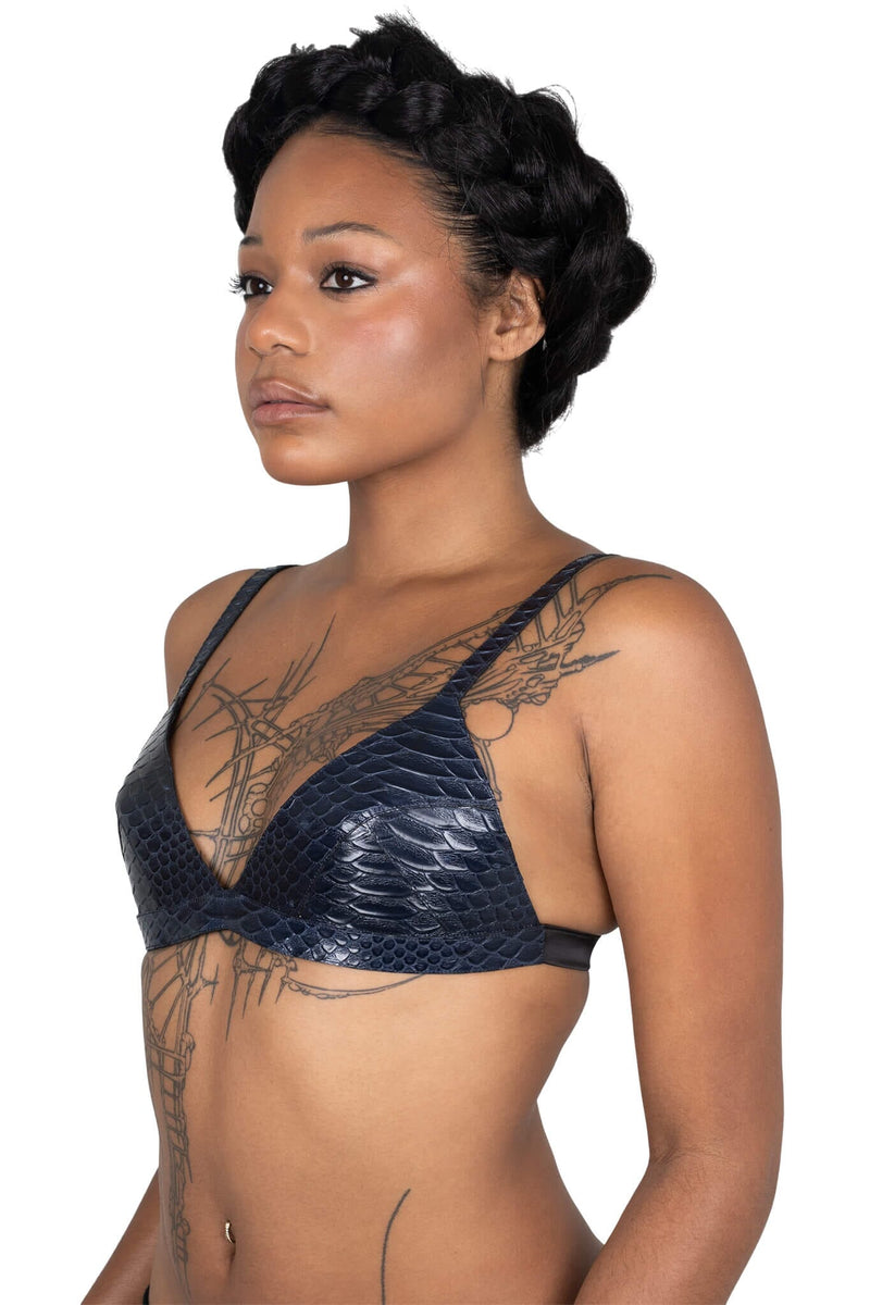 KOMIKO Jeffrey Campbell Bra Top Navy Snake
_hover