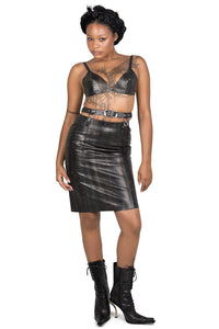 KOMIKO Jeffrey Campbell Bra Top Bronze Snake