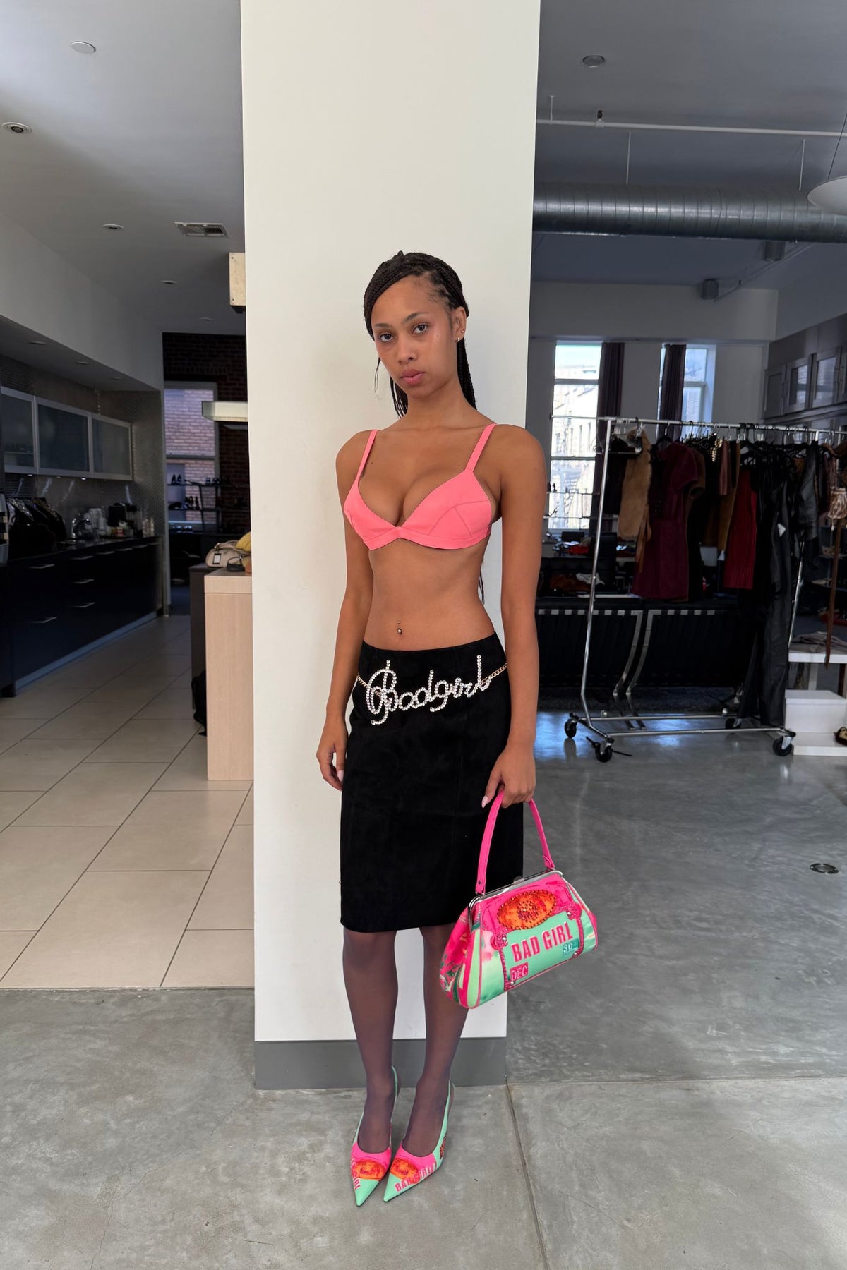 KOMIKO Jeffrey Campbell Bra Top Pink Neon _hover
