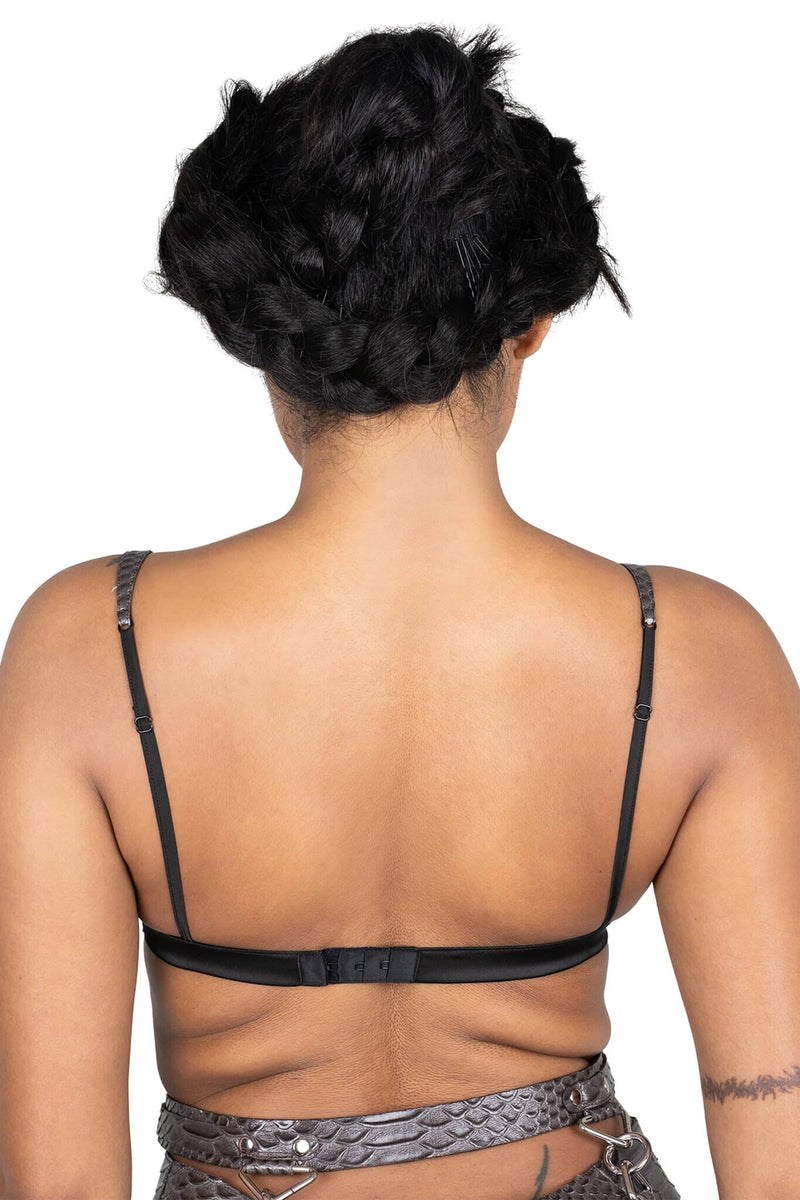 KOMIKO Jeffrey Campbell Bra Top Grey Snake