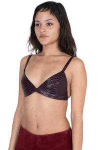 KOMIKO Jeffrey Campbell Bra Top Wine Snake