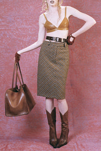 KOMIKO Jeffrey Campbell Bra Top Mustard Snake