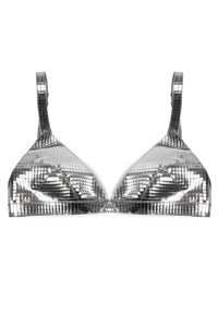KOMIKO Jeffrey Campbell Bra Top Silver Grid