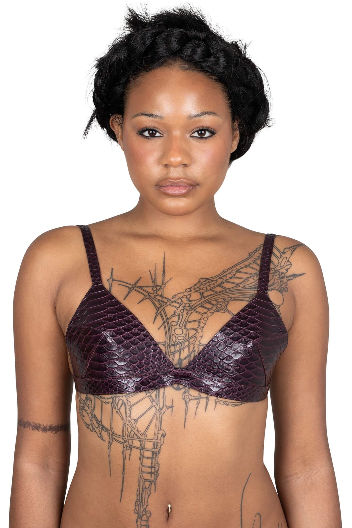 KOMIKO Jeffrey Campbell Bra Top Wine Snake