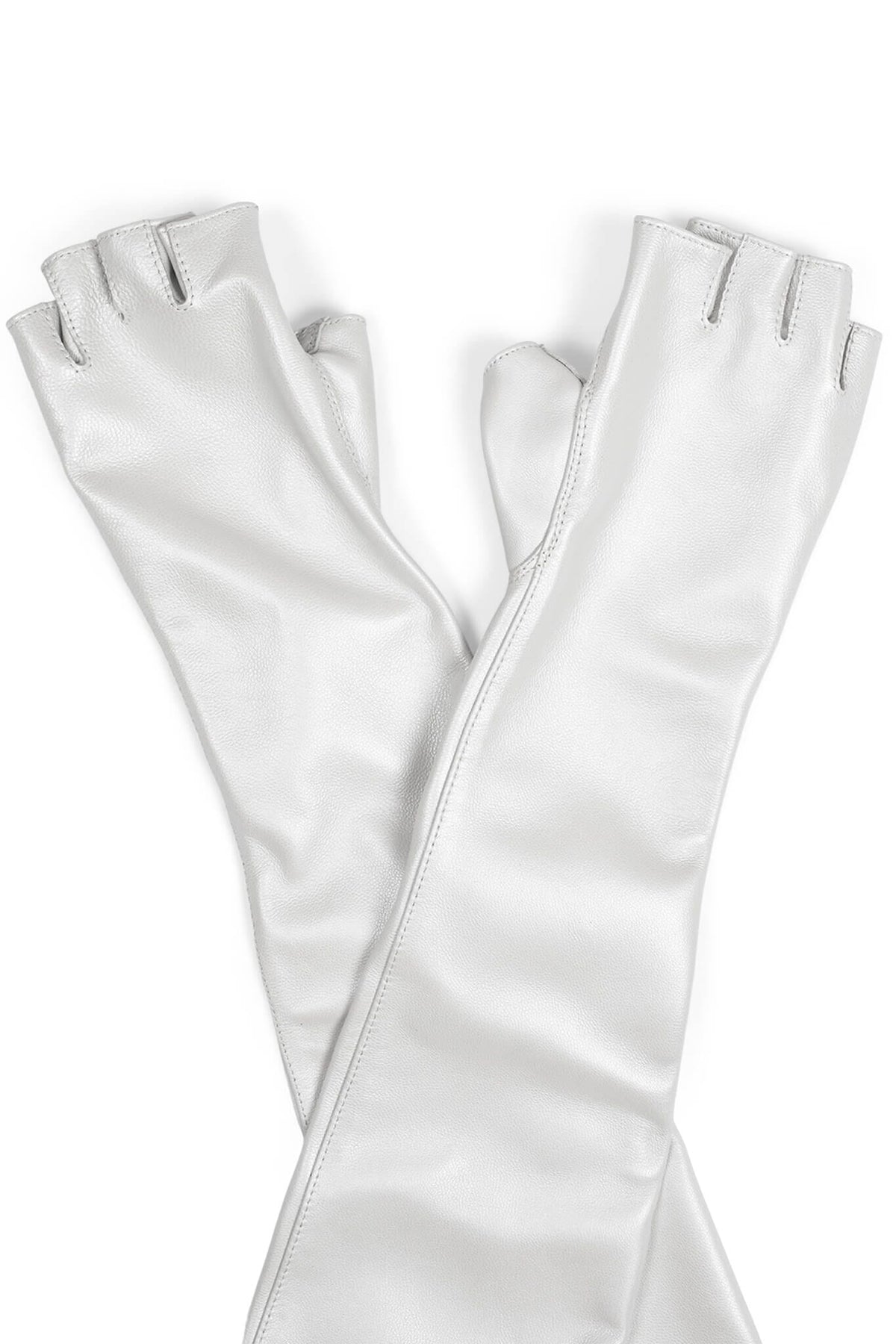 KRAFTIG GLOVES Jeffrey Campbell Leather Gloves White
