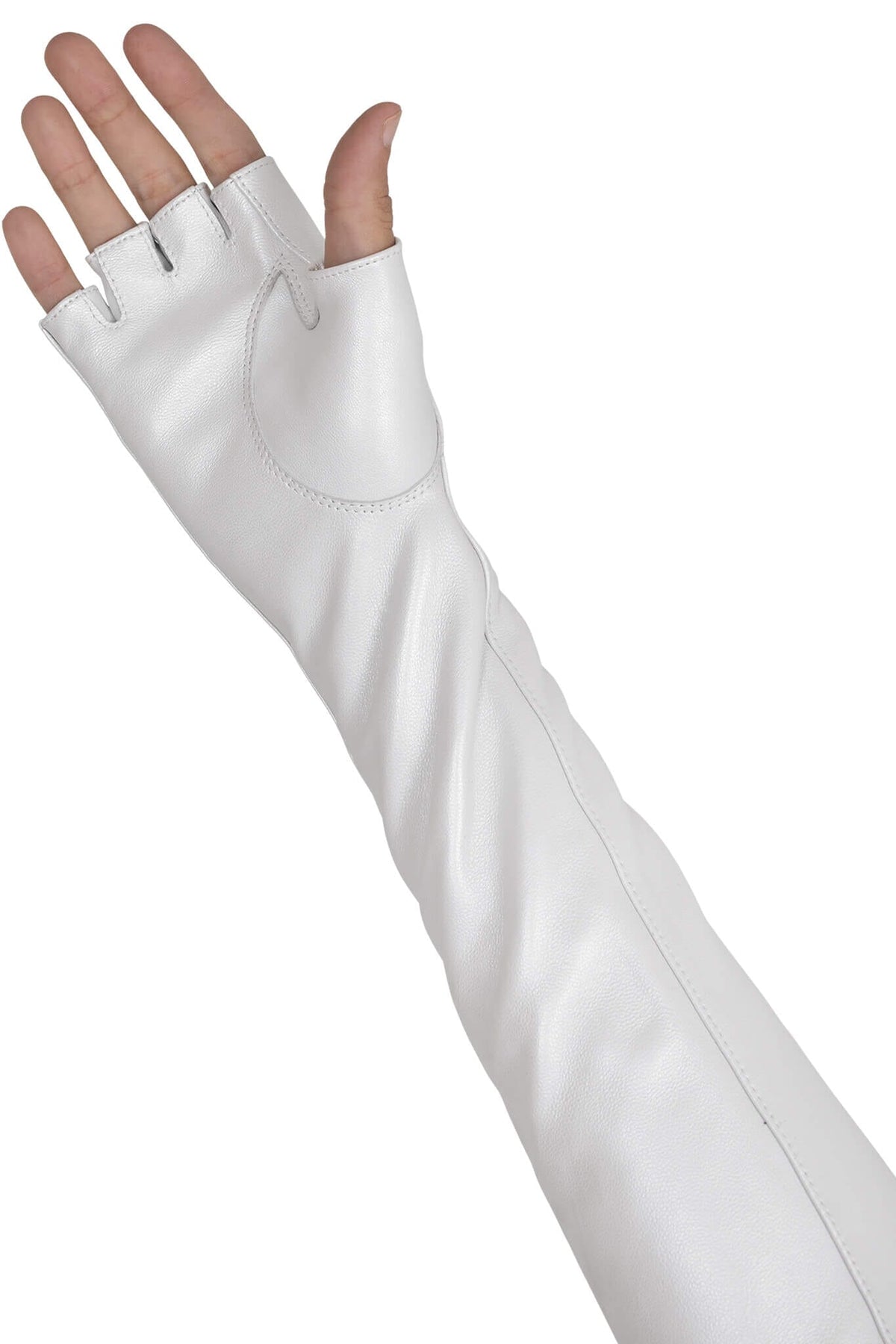 KRAFTIG GLOVES Jeffrey Campbell Leather Gloves White