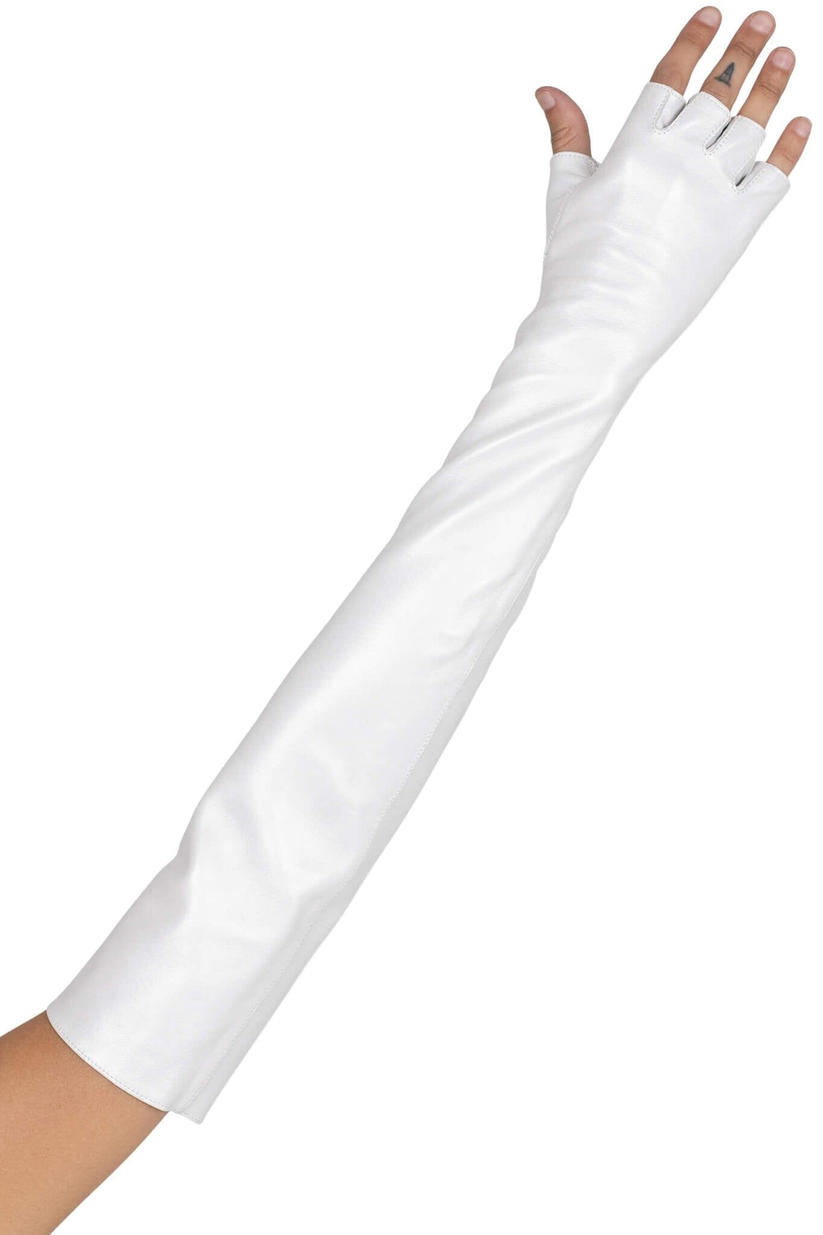 KRAFTIG GLOVES Jeffrey Campbell Leather Gloves White