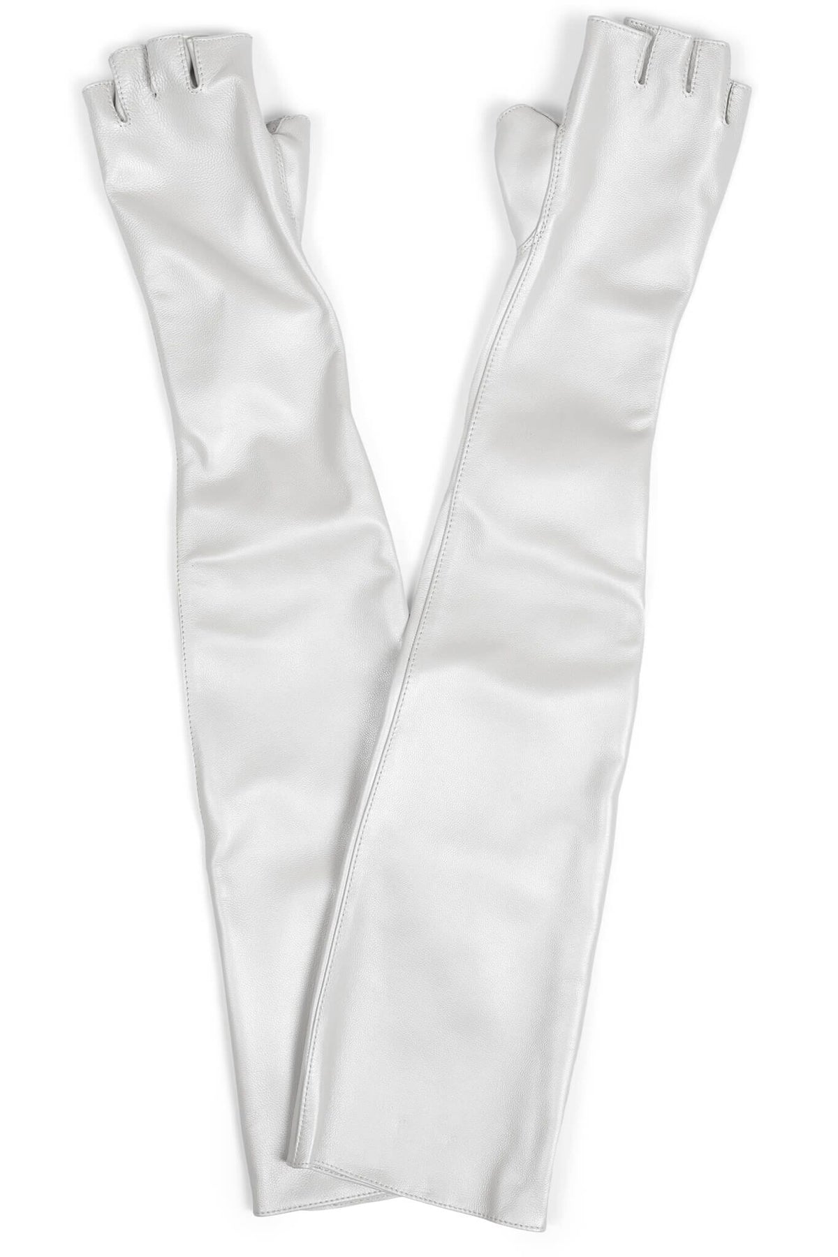 KRAFTIG GLOVES Jeffrey Campbell Leather Gloves White