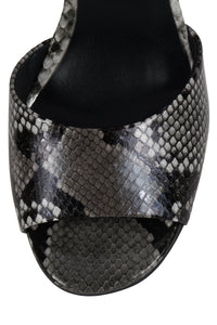 LA-VIDA Jeffrey Campbell Heeled Sandal Grey Black Python