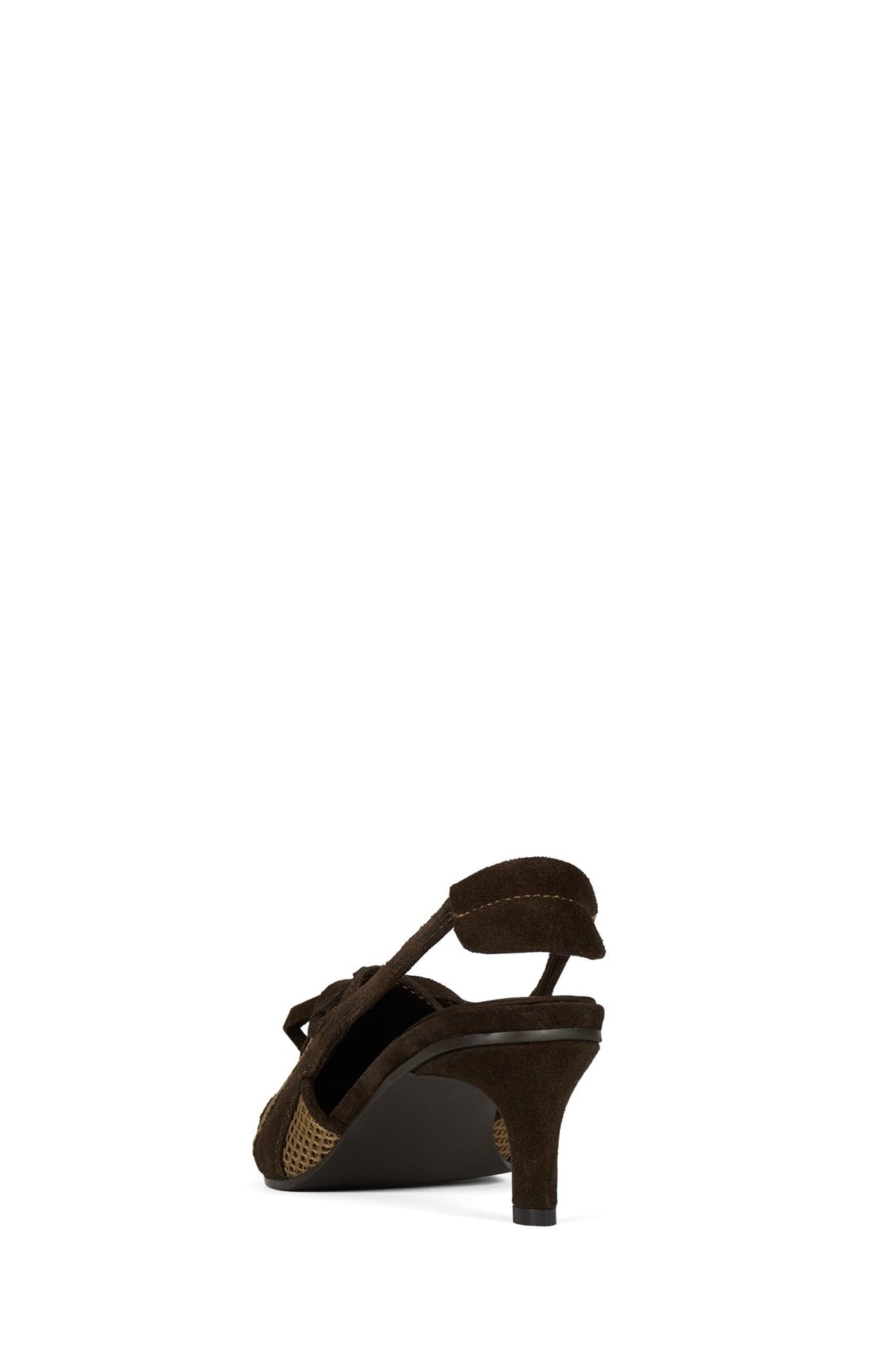 LACES Jeffrey Campbell Heeled Mule Natural Brown Combo