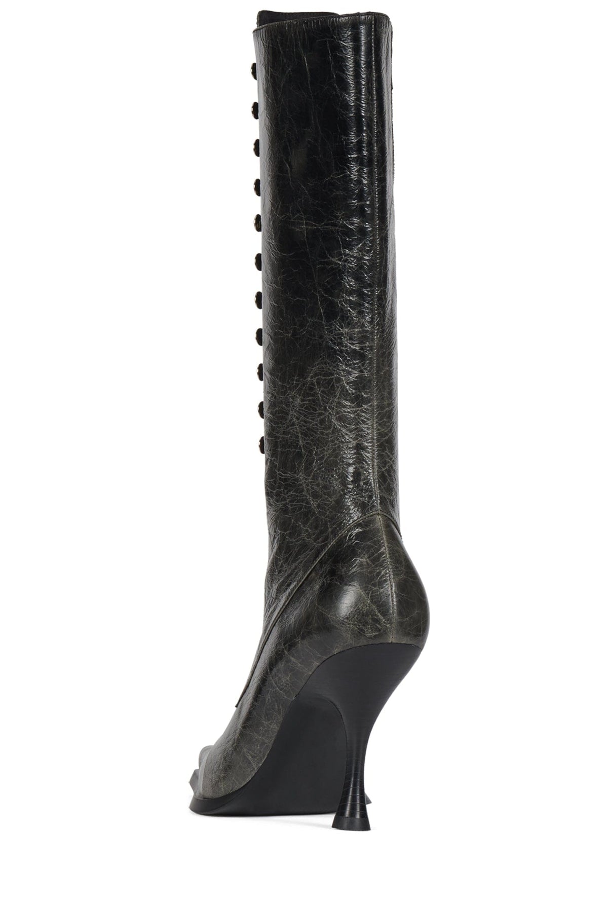 LANI-2 Jeffrey Campbell Heeled Boot Dark Grey Crinkle