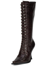 LANI-2 Jeffrey Campbell Heeled Boot Wine Crinkle _hover