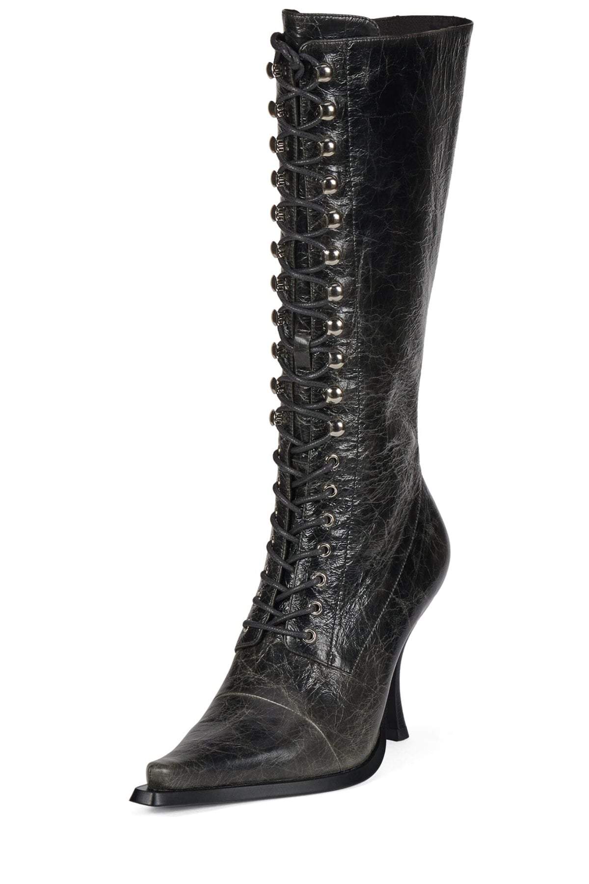 LANI-2 Jeffrey Campbell Heeled Boot Dark Grey Crinkle _hover