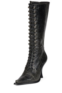 LANI-2 Jeffrey Campbell Heeled Boot Dark Grey Crinkle _hover