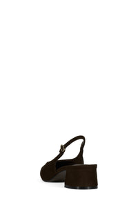 LAURIE Slingback Flat Brown Suede