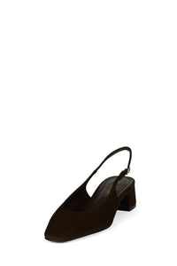 LAURIE Slingback Flat Brown Suede _hover