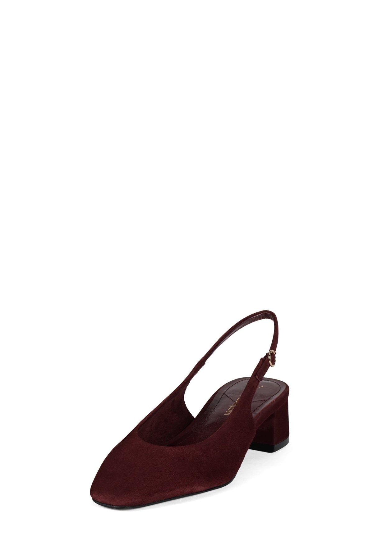 LAURIE Slingback Flat Wine Suede _hover