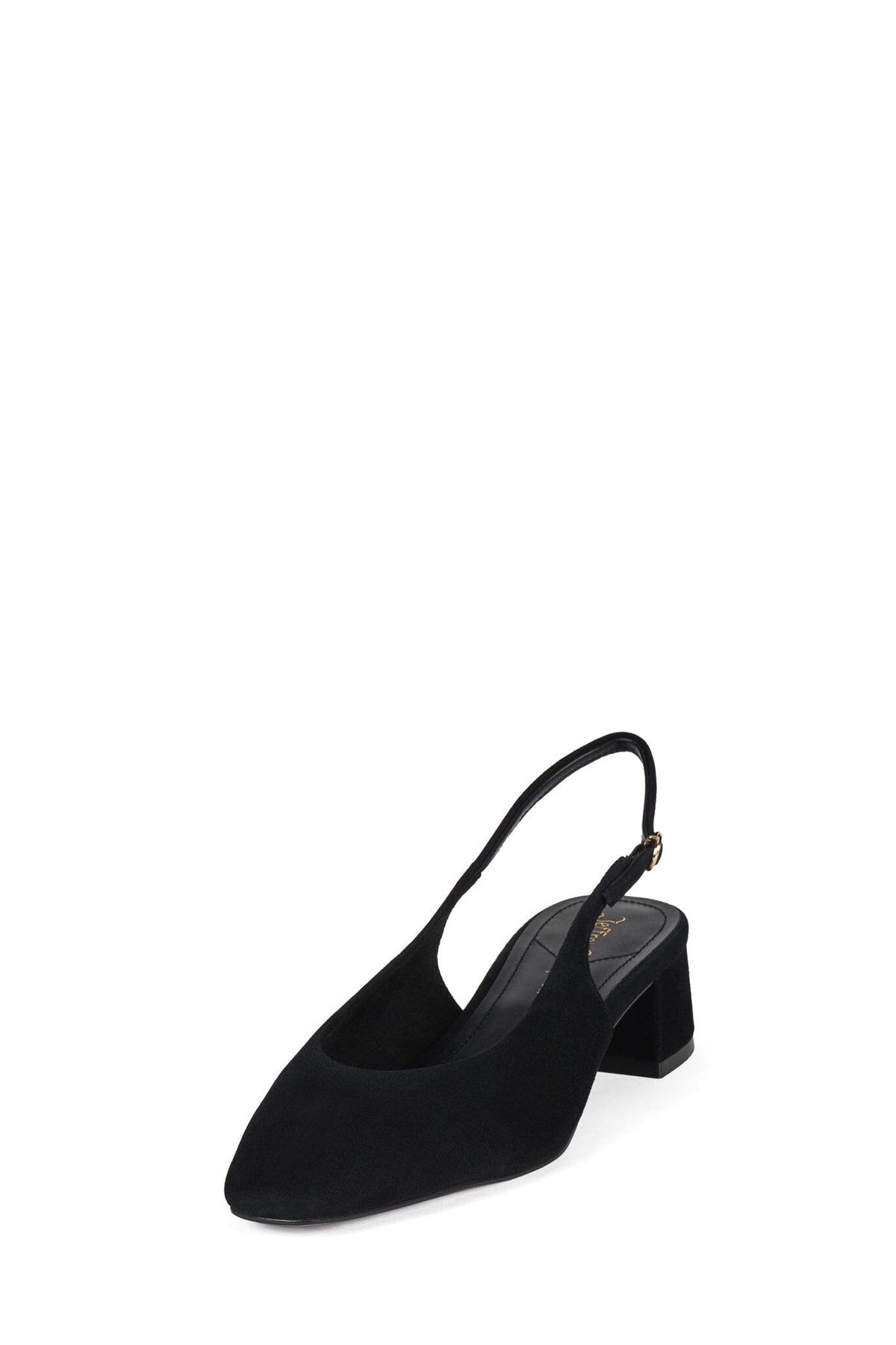 LAURIE Slingback Flat Black Suede _hover