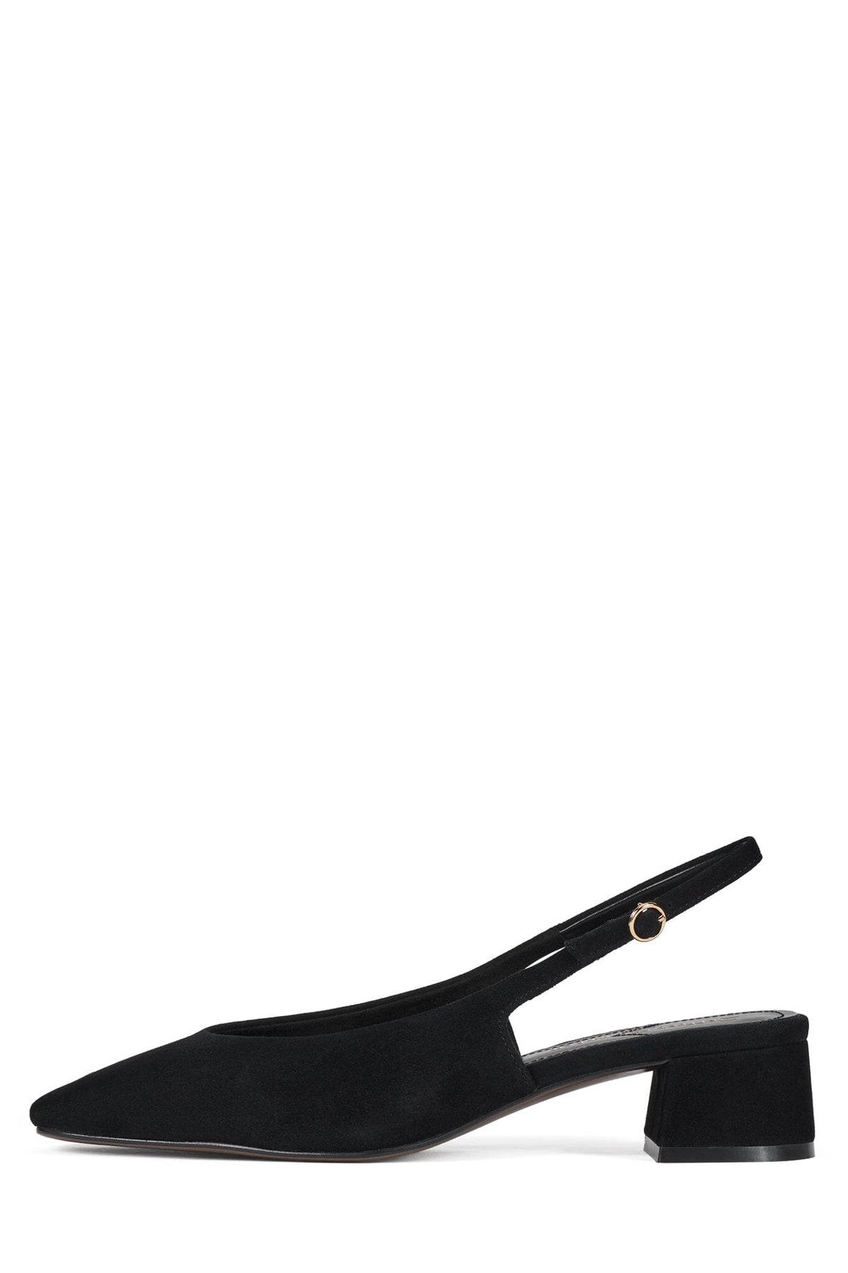 LAURIE Slingback Flat Black Suede