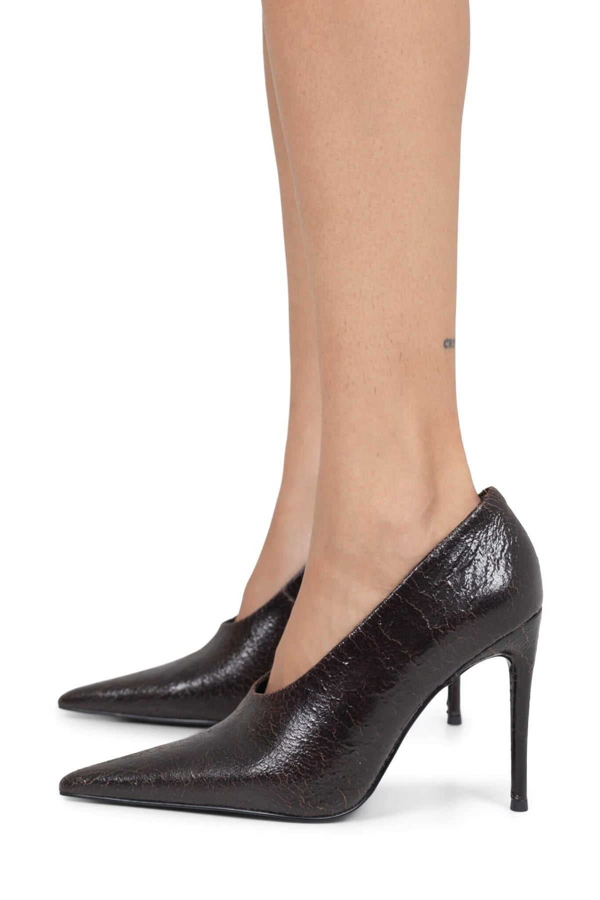 LE-CHAT Jeffrey Campbell Pump Brown Crackle