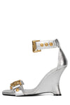 LEONITE Heeled Sandal ST Silver Gold 6 