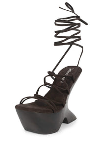 LIAH-2 Jeffrey Campbell Platform Sandal Coffee Suede