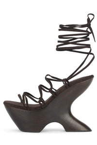 LIAH-2 Jeffrey Campbell Platform Sandal Coffee Suede