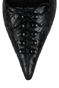 LIAR Black Embossed Floral