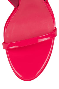 LIGHT-IT Jeffrey Campbell Wedge Sandal Fuchsia Neon Patent