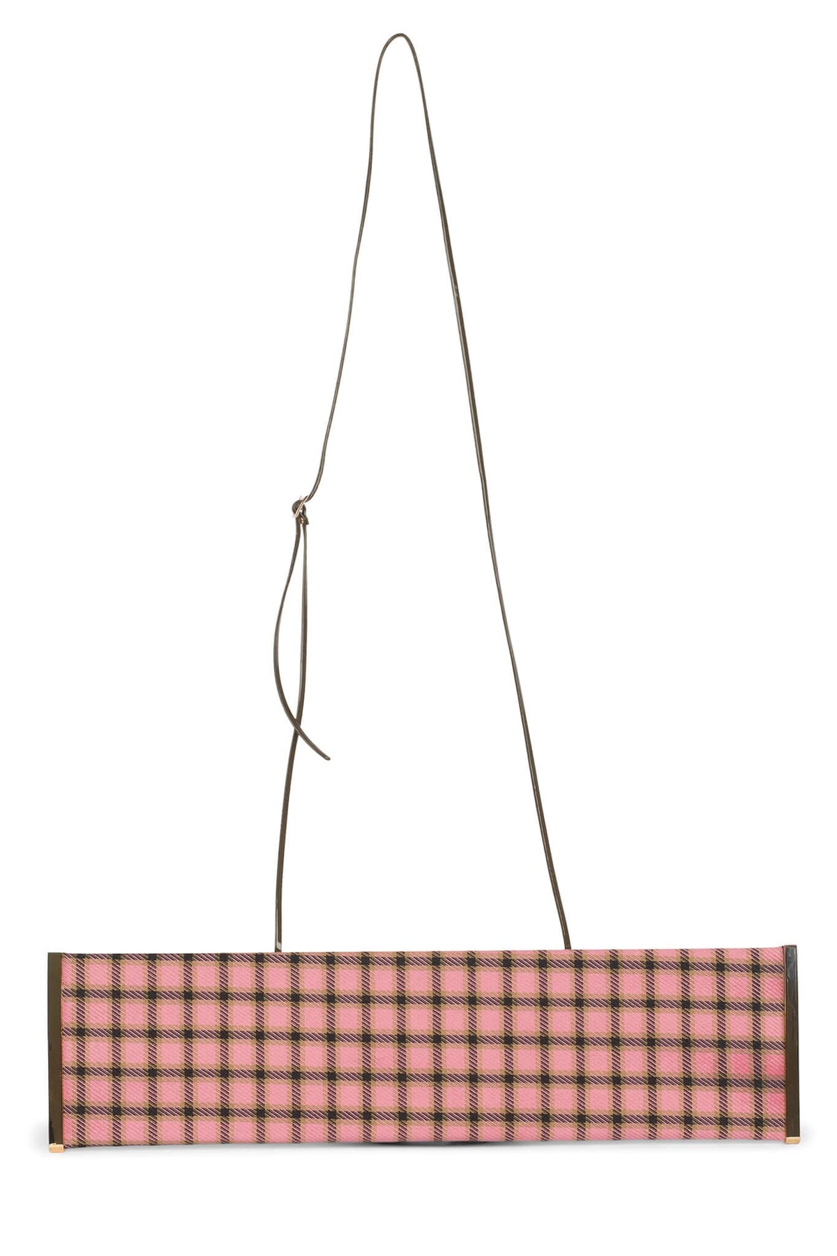 LIME-LIGHT Jeffrey Campbell Oversized Clutch Pink Plaid Combo