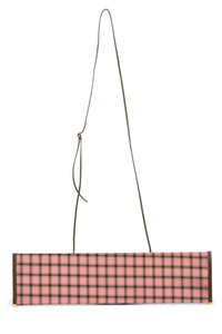 LIME-LIGHT Jeffrey Campbell Oversized Clutch Pink Plaid Combo