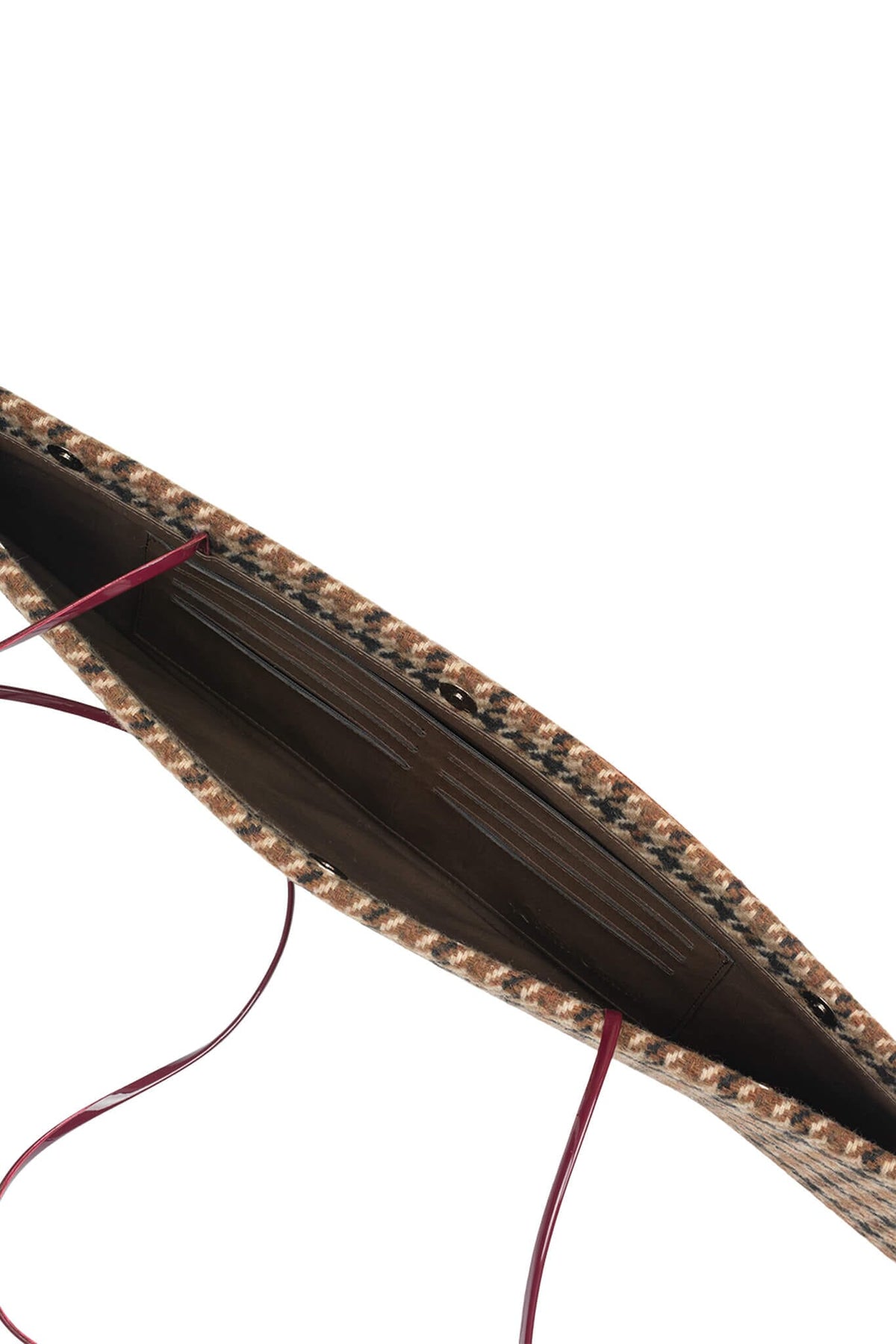 LIME-LIGHT Jeffrey Campbell Oversized Clutch Brown Plaid Combo