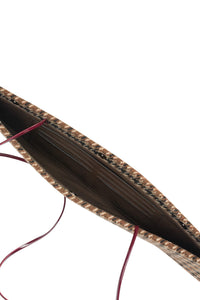 LIME-LIGHT Jeffrey Campbell Oversized Clutch Brown Plaid Combo