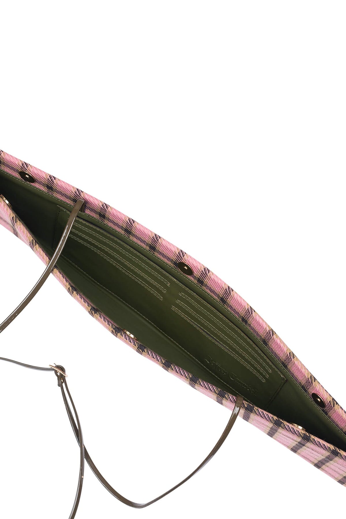 LIME-LIGHT Jeffrey Campbell Oversized Clutch Pink Plaid Combo