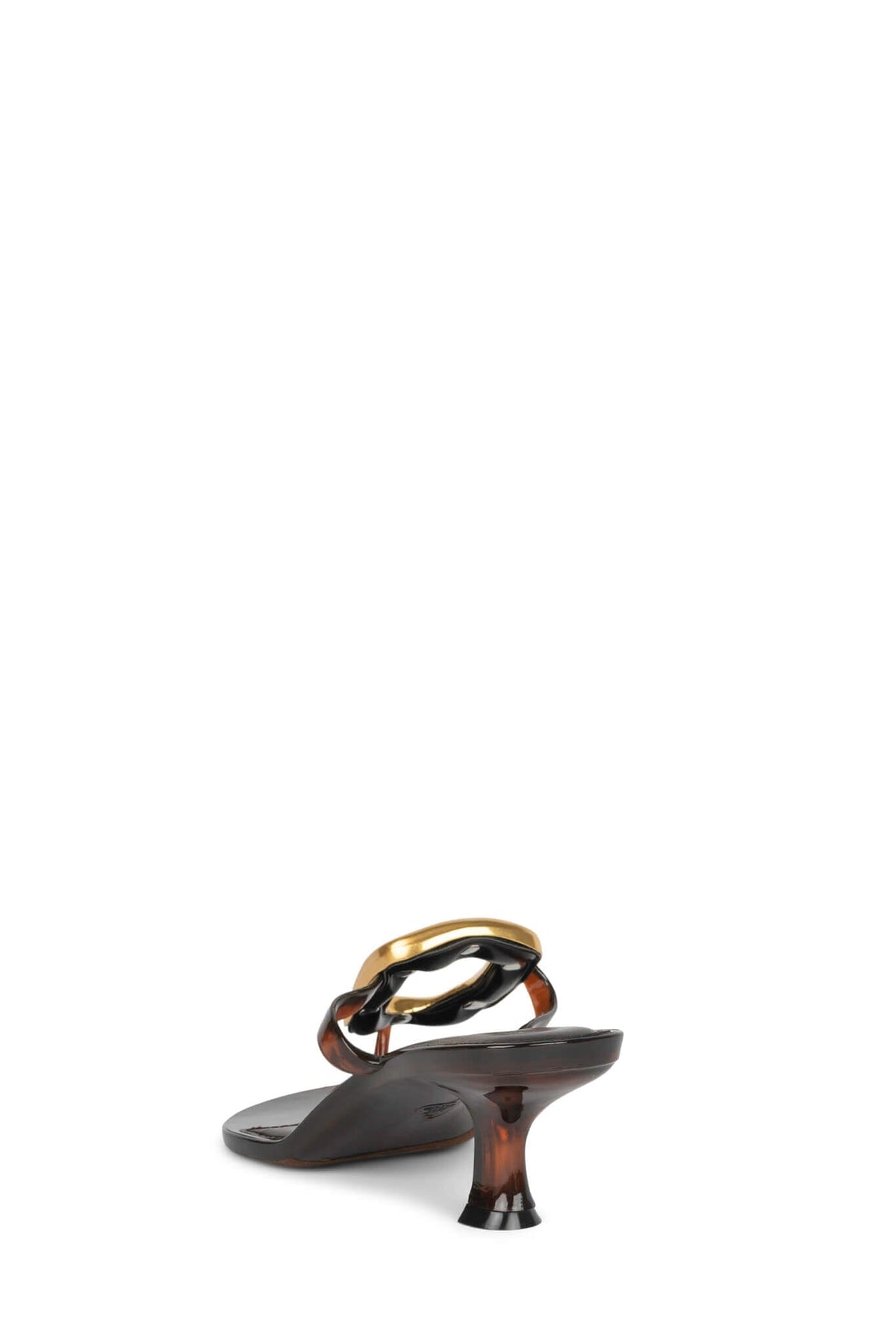 LINQ-UP-J Heeled Sandal Brown Shiny Gold 