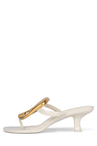 LINQ-UP-J Heeled Sandal Cream Gold