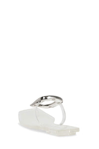 LINQUES-J Jeffrey Campbell Jelly Sandal Clear Silver