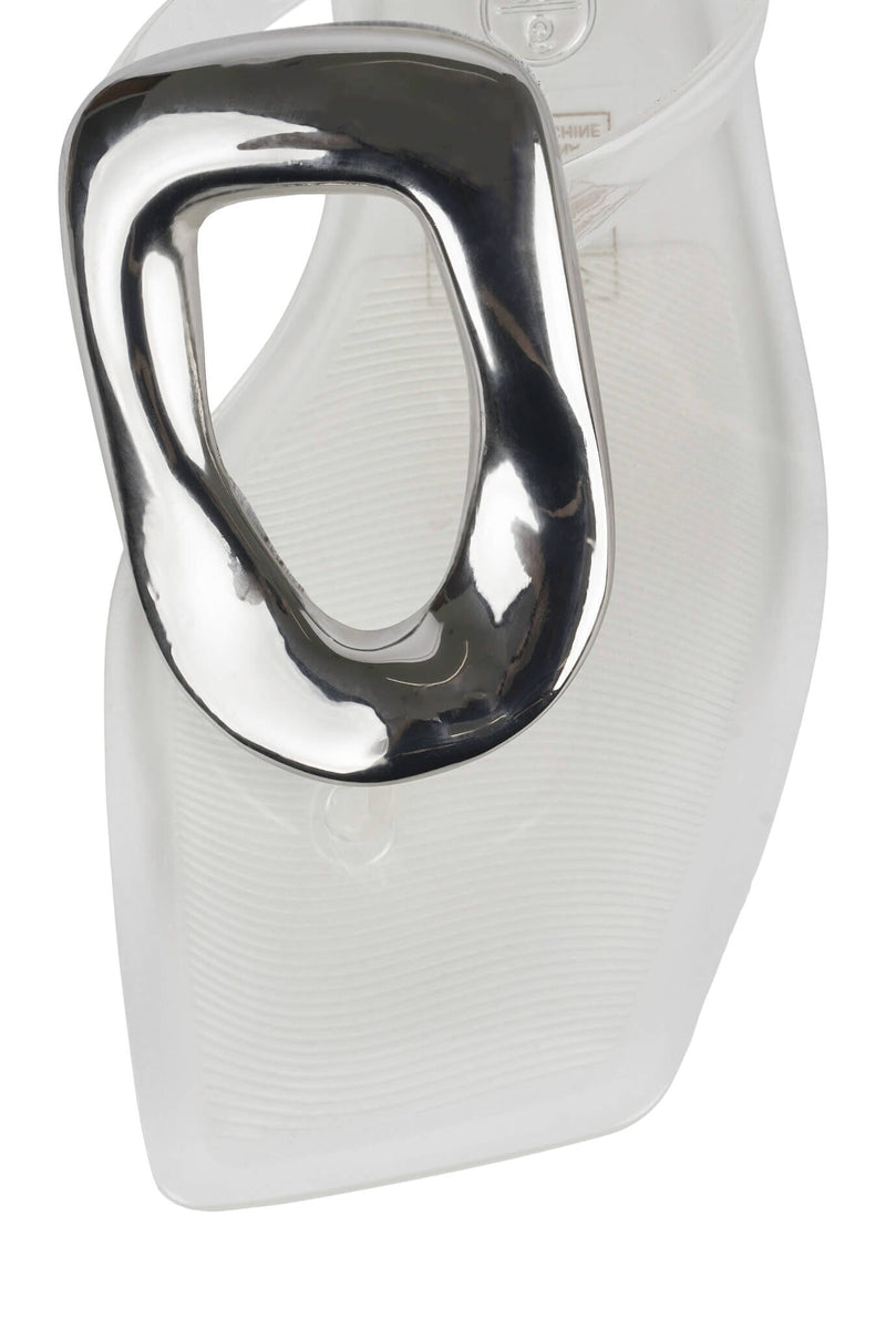 LINQUES-J Jeffrey Campbell Jelly Sandal Clear Silver