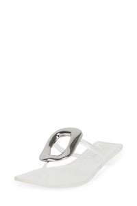 LINQUES-J Jeffrey Campbell Jelly Sandal Clear Silver
_hover
