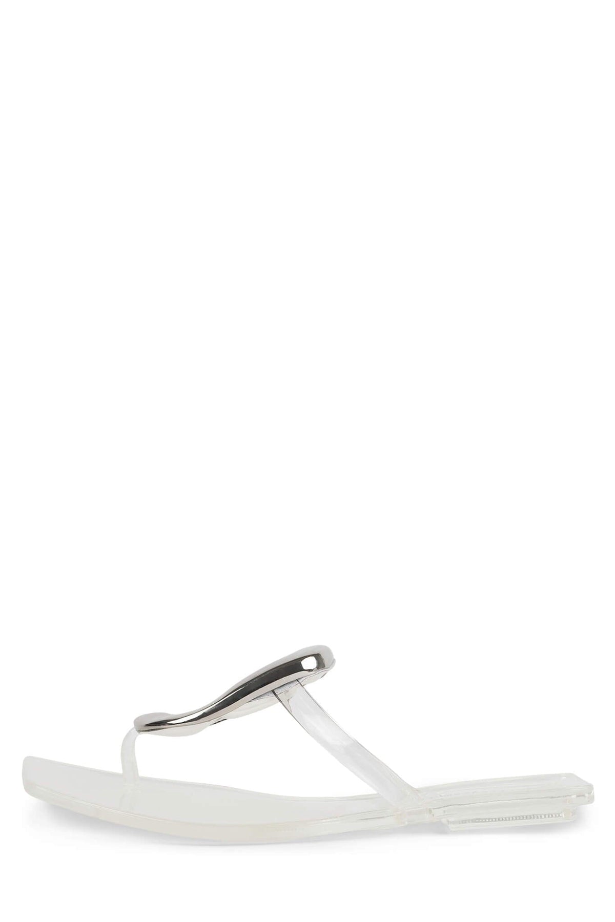 LINQUES-J Jeffrey Campbell Jelly Sandal Clear Silver