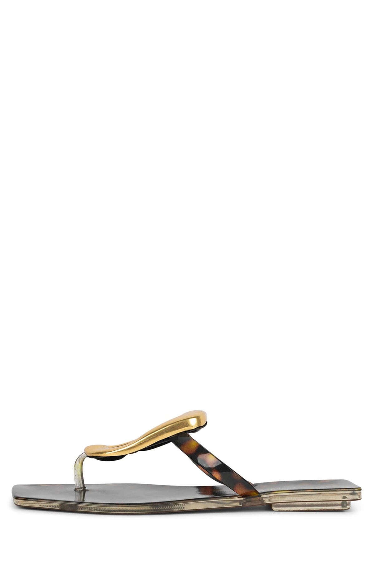 LINQUES-J Jeffrey Campbell Jelly Sandal Tortoise Gold