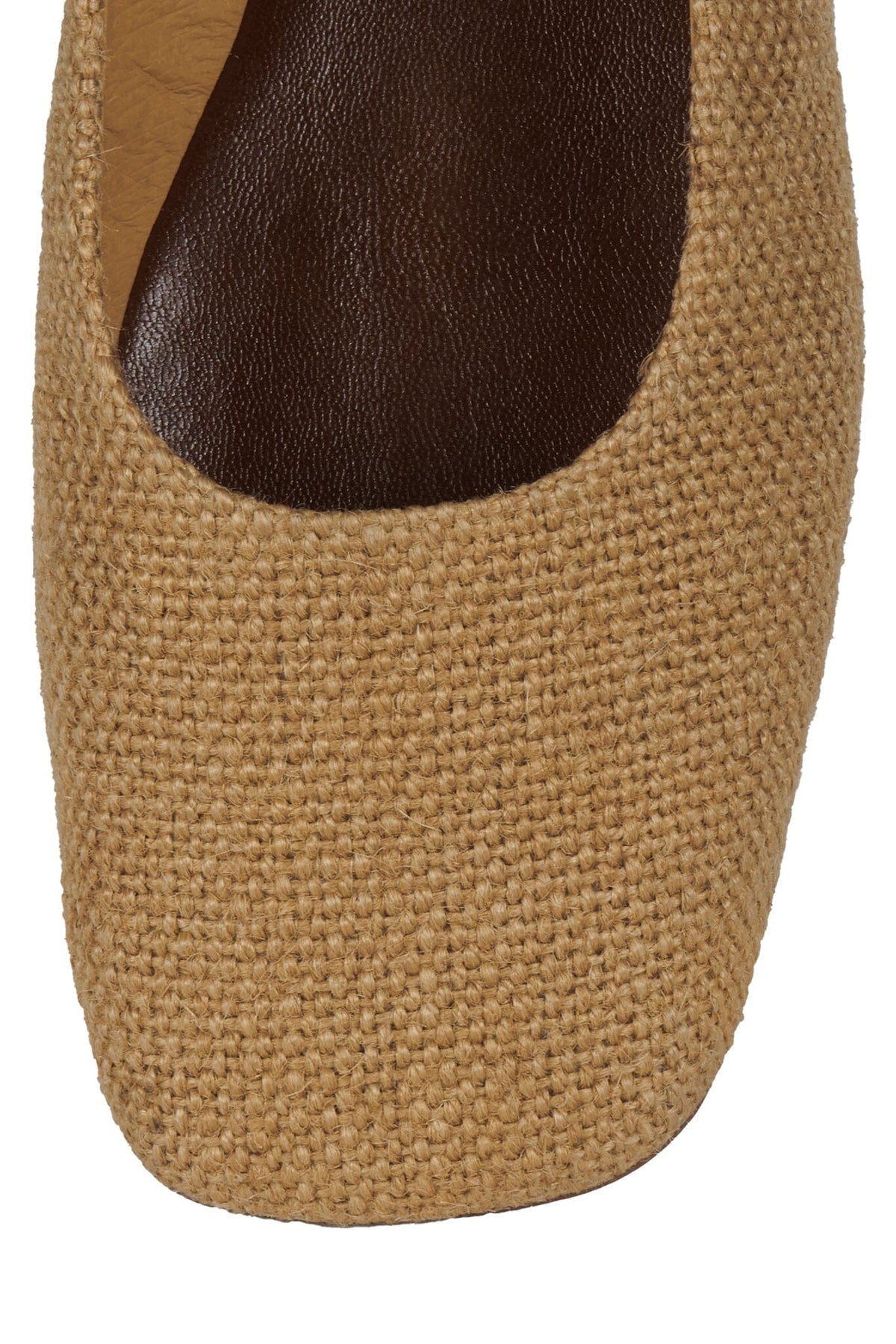 LISTOS Jeffrey Campbell Square-Toe Flat Tan Canvas