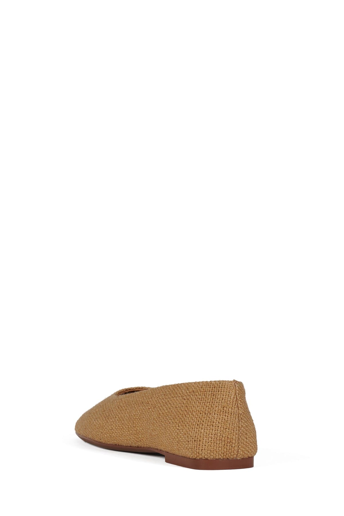 LISTOS Jeffrey Campbell Square-Toe Flat Tan Canvas